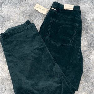 Dark green corduroy straight vintage fit